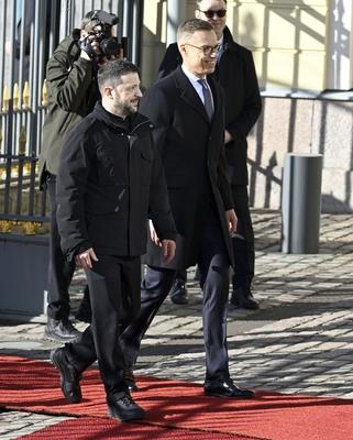 Ukrainian President Volodymyr Zelensky in Finland-stock-foto