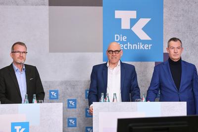 Berlin, Deutschland, 19.03.2025: Haus der Bundespressekonferenz: Pressekonferenz: TK-Meinungspuls: So sieht Deutschland-stock-foto