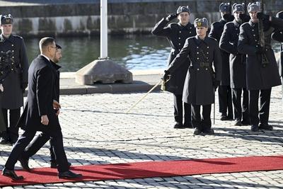 Ukrainian President Volodymyr Zelensky in Finland-stock-foto