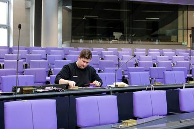 Plenarsaal Deutscher Bundestag-stock-foto
