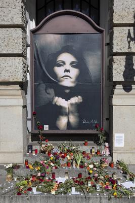 AnNa R., Gedenkort am Theater des Westens, Berlin, 19.03.2025-stock-foto