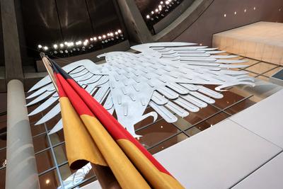 Plenarsaal Deutscher Bundestag-stock-foto