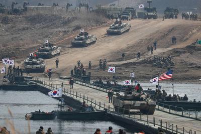 US and South Korea military exercises in South Korea-stock-foto