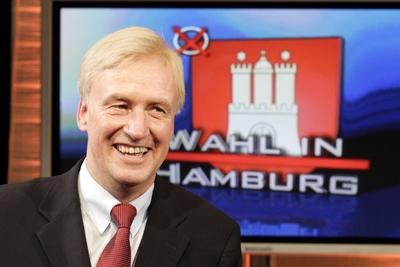Ole von Beust (Deutschland/CDU/Erster B?rgermeister Freie und Hansestadt Hamburg) anl?sslich der B?rgerschaftswahl in H-stock-foto
