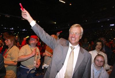 Ole von Beust (GER/CDU/Erster B?rgermeister Hamburg) gut gelaunt am Rande der Er?ffnungsfeier zu den Special Olympics N-stock-foto
