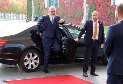 Edi Rama, Ministerpr?sident von Albanien, Deutschland, Berlin, Bundeskanzleramt, Gipfel des Berlin-Prozesses zum Westbal-stock-photo
