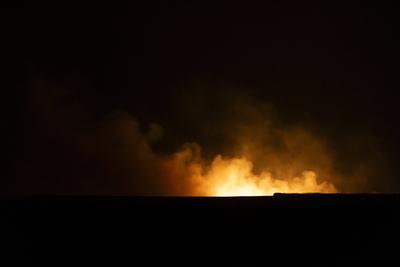 St Columb Major Fire-stock-photo