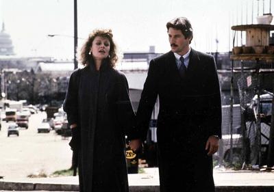 Julie Christie Richard Gere W?hrend des Wahlkampfes l?uft Pete Richard Gere seiner Ex Frau Ellen-stock-foto