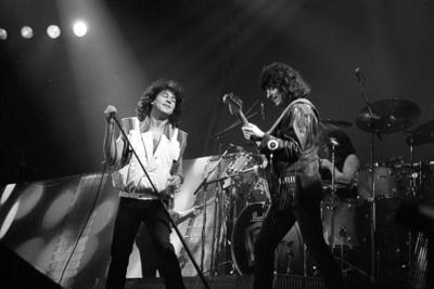 Deep Purple, Konzert in Berlin: Ian Gillan (li.) und Ritchie Blackmore-stock-foto