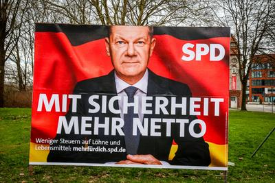 Bundestagswahlkampf 2025 - Wahlplakate in M?nster --stock-foto