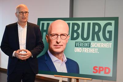 Peter Tschentscher und die SPD Hamburg stellen ihre Wahlkampagne 2025 vor-stock-foto