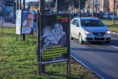 Wahlplakate - Bundestagswahl 2025-stock-foto