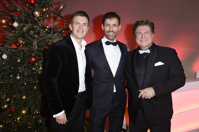 Ferdinand Hofer, Sven Hannawald, Francis Fulton-Smith-stock-foto