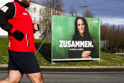 Dortmund, 14.1.2025: Wahlplakat in Dortmund zur Wahl zum 21. Deutschen Bundestag am 23. Februar 2025. Bundesau?enministe-stock-foto