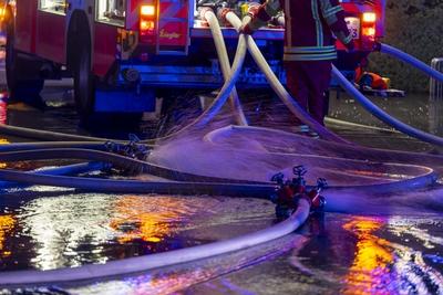 10.01.2025, Brand in Parkhaus-stock-foto