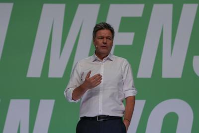 Zu Gast: Robert Habeck in der SICK-ARENA Freiburg-stock-foto