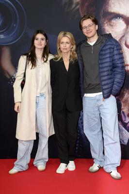 Ava Bremer, Miriam Lahnstein, Fionn Bremer-stock-foto