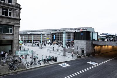 Vorbereitung zum Silvester in K?ln, Innenstadt-stock-foto