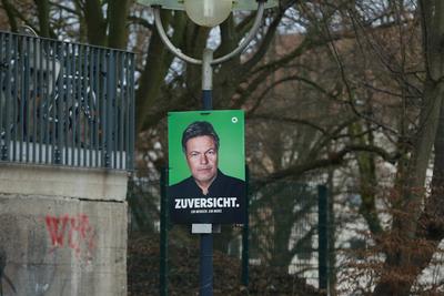 14.01.2025 Dortmund, Die Parteien haben ihre Plakataktionen begonnen. Plakate der SPD, CDU, FDP, Die Gr?nen, Volt und ML-stock-foto