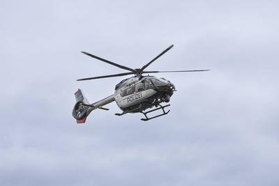 Pr?sentation neuer Polizeihubschrauber-stock-foto