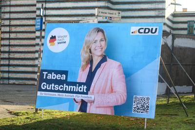 Wahlplakate in Potsdam-stock-foto