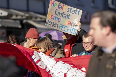 Zeit f?r Alice Weidel - in Neu-Isenburg - Wahlkampftour Bundestagswahl 2025-stock-foto