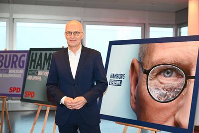 Peter Tschentscher und die SPD Hamburg stellen ihre Wahlkampagne 2025 vor-stock-foto
