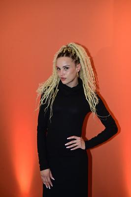 Christin Okpara beim Mates Date Influencer Event auf der Berlin Fashion Week A/W 2025 in der Berliner Freiheit. Berlin,-stock-foto