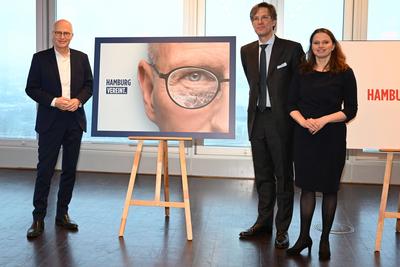 Peter Tschentscher und die SPD Hamburg stellen ihre Wahlkampagne 2025 vor-stock-foto
