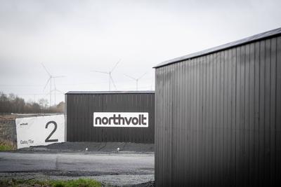 Blick auf das Baufeld der geplanten Batteriezellfabrik der Firma Northvolt bei Heide in Schleswig-Holstein nach Beantragung von Gl?ubigerschutz in den USA Ende Januar 2025-stock-foto