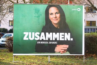 Wahlplakate in Potsdam-stock-foto