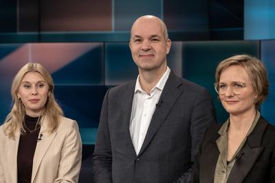 Hart aber Fair am 27. Januar 2025 zum Thema ?Zukunft der Wirtschaft in Deutschland?.-stock-photo