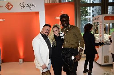 Timo-Lucian Brandtner, Christin Okpara und Didi Veron beim Mates Date Influencer Event auf der Berlin Fashion Week A/W 2-stock-foto