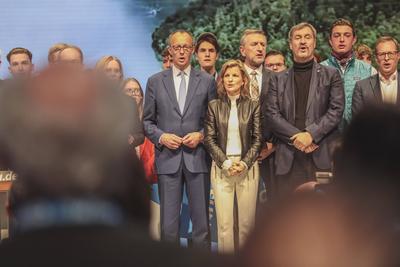08.02.2025, CSU Parteitag 2025, N?rnberg: Kleiner Parteitag (Parteiausschuss) der Christlich Sozialen Union (CSU) in der-stock-foto