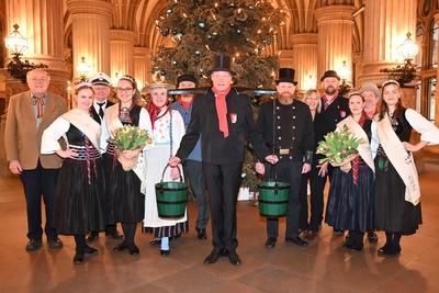 Neujahrsempfang von Hamburgs Ersten B?rgermeister Dr. Peter Tschentscher und der zweiten B?rgermeisterin Katharina Fegebank im Hamburger Rathaus-stock-foto
