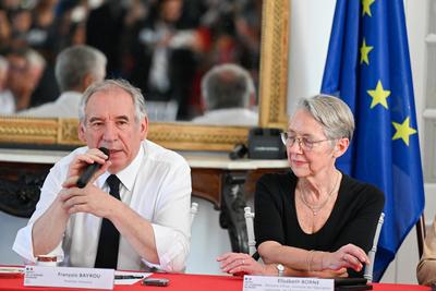 Deplacement de Francois Bayrou a la Reunion-stock-foto