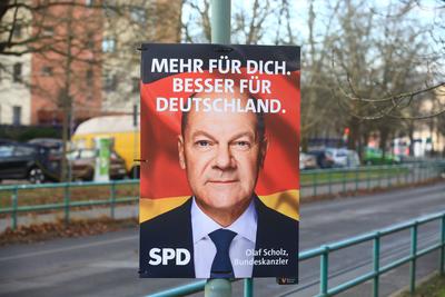 Wahlplakate in Potsdam-stock-foto