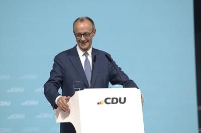 CDU Sonderparteitag: Friedrich Merz-stock-foto
