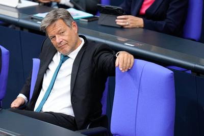 News Themen der Woche KW41 News Bilder des Tages Deutscher Bundestag, 190. Plenarsitzung, Aktuelle Stunde Robert Habeck-stock-foto