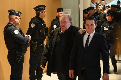 Appearance of French actor Gerard Depardieu at the Paris TGI, March 25, 2025-stock-photo