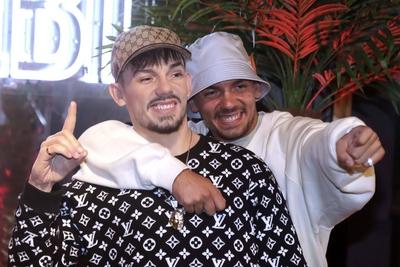Capital Bra, Musiker, enthuellt bei Madame Tussauds in Berlin seine Wachsfigur, Hip Hop, Rap, !!!! 1min VIDEO vorhanden-stock-foto