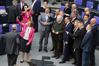 Konstituierende Sitzung im Bundestag - 21. Legislaturperiode-stock-foto