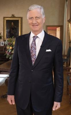 Speech Of King Philippe For National Day 2023 BRUSSELS, BELGIUM - JULY 20 : King Philippe of Belgium delivers a speech f-stock-foto