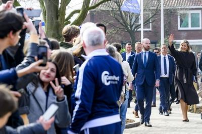Queen M?xima at money lessons in the context of Money Week 2025, HAARLEM, The Netherlands-stock-foto