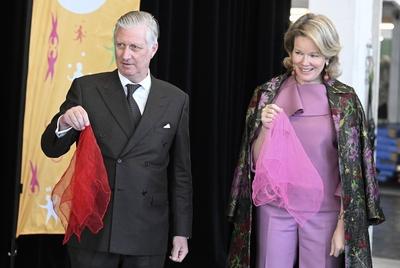 Royal Visit to Mechelen as European Volunteer Capital-stock-foto