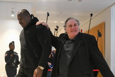 Appearance of French actor Gerard Depardieu at the Paris TGI, March 25, 2025-stock-photo