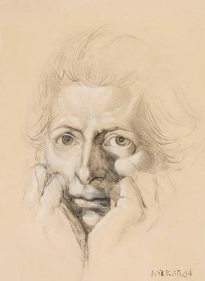 Henry Fuseli or Johann Heinrich F?ssli, 1741 ? 1825, Swiss painter, draughtsman and writer, digitally edited after a self portrait-stock-foto