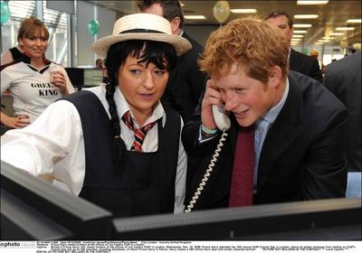 Prince Harry meets brokers at the offices of city traders ICAP in London.-stock-foto