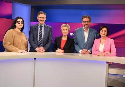 ARD Talkshow Maischberger-stock-photo