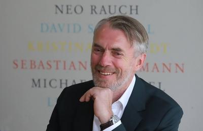 Aschersleben, Grafikstiftung Neo Rauch, Ausstellungser?ffnung Das Kollegium Neo Rauch Aschersleben Sachsen-Anhalt Deuts-stock-foto